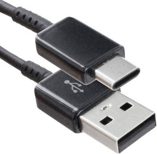 Samsung USB-A auf USB-C Anschlusskabel in Schwarz, Länge: 1,20 m - Bild 1