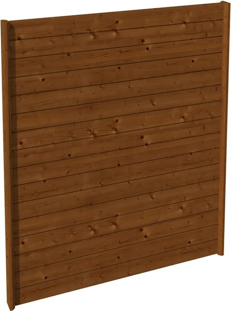 Skan Holz Seitenwand Profilschalung aus Nadelholz in Nussbaum, Breite: 141 cm, Höhe: 200 cm - Bild 1