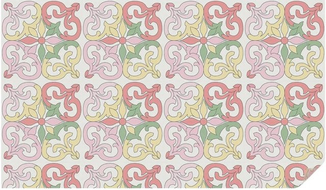 Tulup Fensterfolie Blumenschmuck Sichtschutzfolie Rot, B/H: 116 x 200 cm - Bild 1