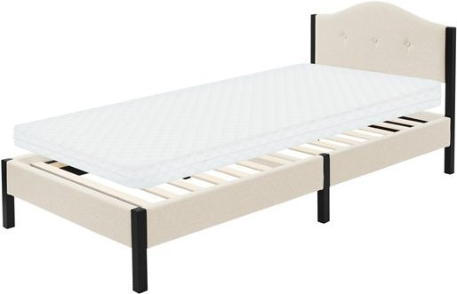 ML-Design Polsterbett Beige mit Matratze 90 x 200 cm - Bild 1