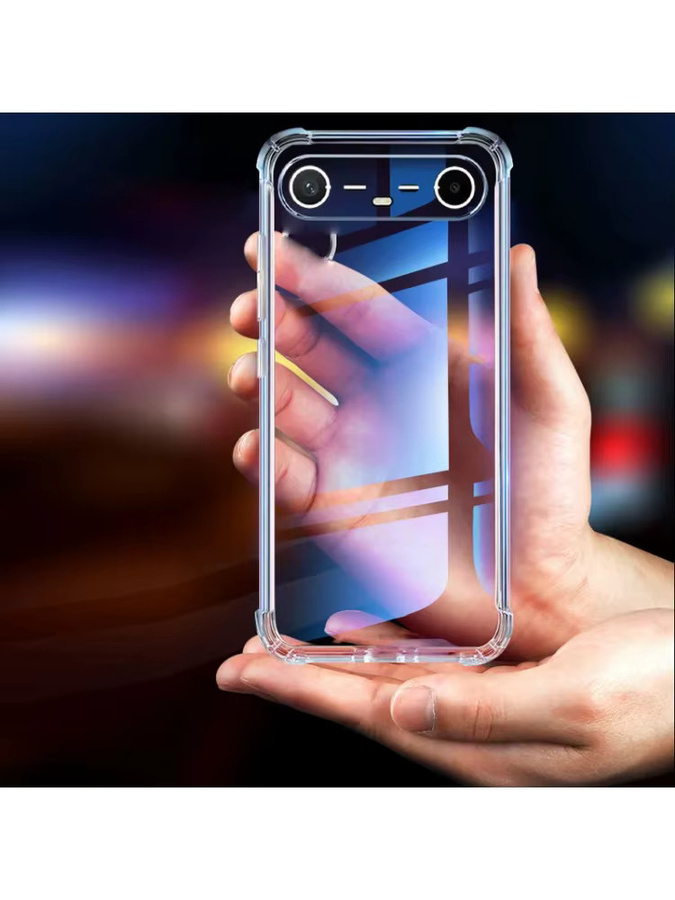 Stoßfeste und rutschfeste TPU-Schutzhülle für Tecno Pova Slim KM9 und Spark SLIM KM7k in Transparent - Bild 3