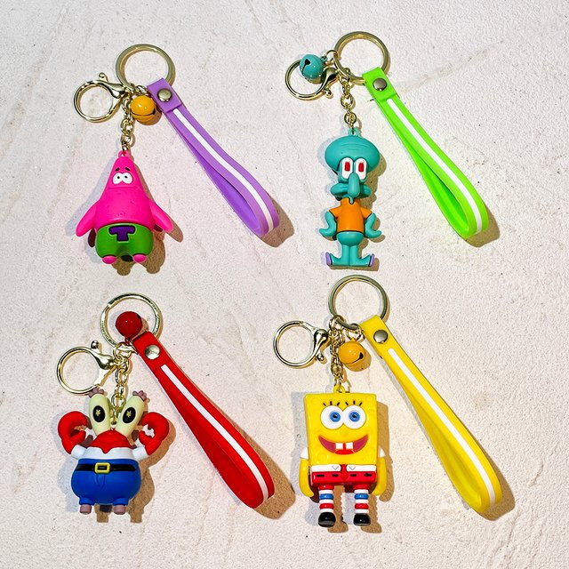 Potdemiel Schlüsselanhänger-Set, SpongeBob Schwammkopf, PVC-Figuren - Bild 1