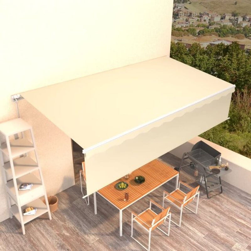 Manuelle Markise mit Rollo von vidaxl in Creme, B: 600 cm, H: 300 cm - Bild 1