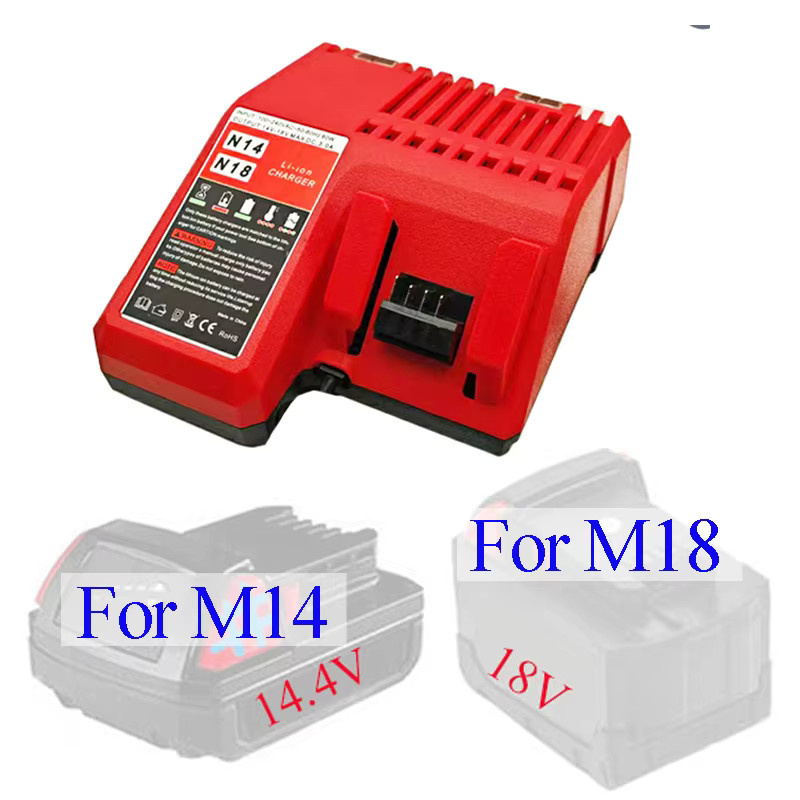 Milwaukee Ladegerät für M18 Lithium-Ionen-Akkus 14,4 V und 18 V in Rot - Bild 2