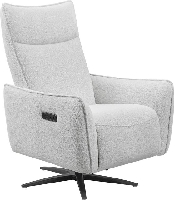 Mömax Relaxsessel Bologna in Beige und Braun mit Stoffbezug und elektrischer Verstellung - Bild 1