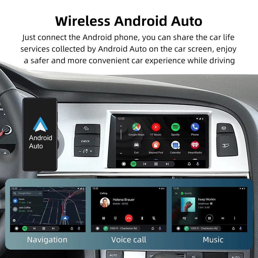 Ezonetronics OEM Bildschirm-Upgrade-Decoder-Box für Audi A6 und Q7 (2009-2015) mit CarPlay und Android Auto, Farbe: Schwarz, für 6,5 Zoll oder 7 Zoll Bildschirme (MMI 3G) - Bild 4