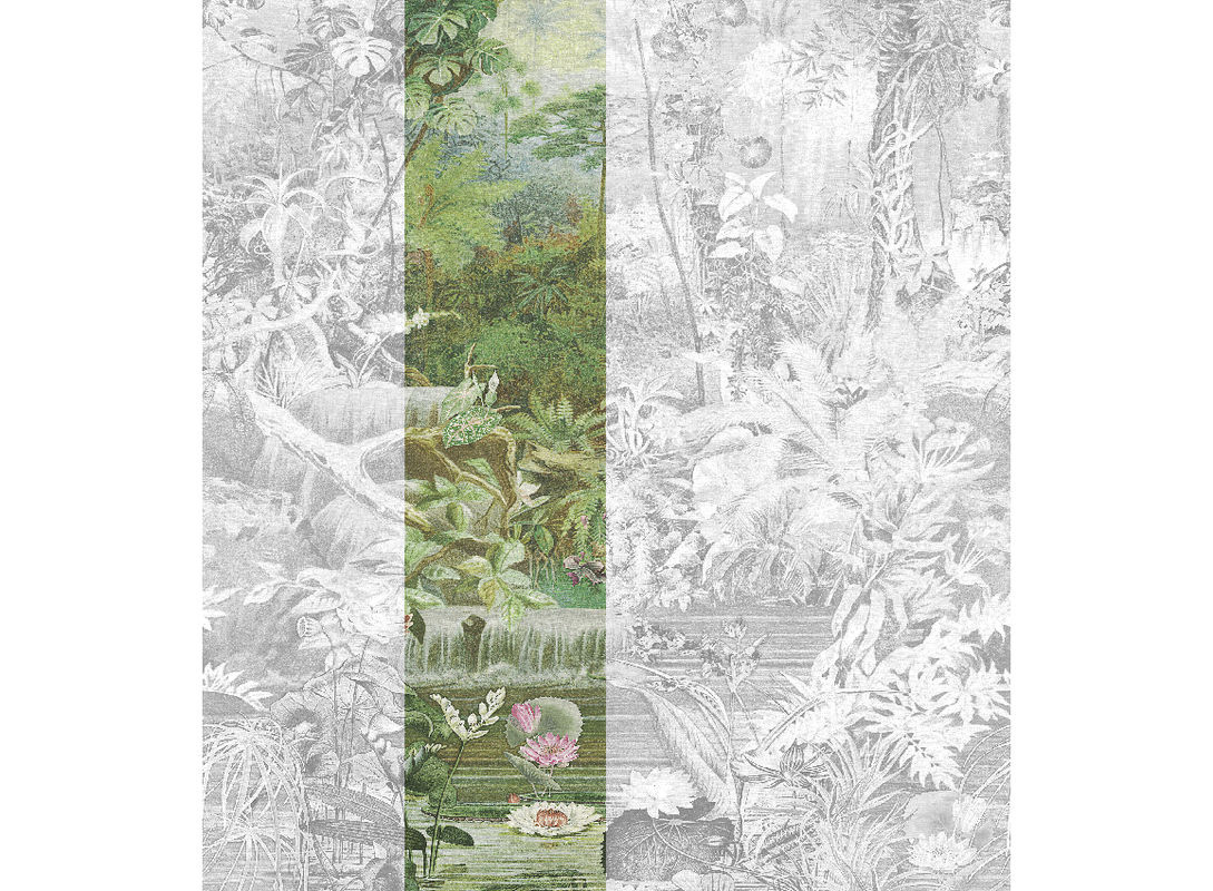 Jannelli & Volpi Mural Coari Green Panel 2 Wandpaneel aus Kunstharz in Grün und Multicolour - Bild 2