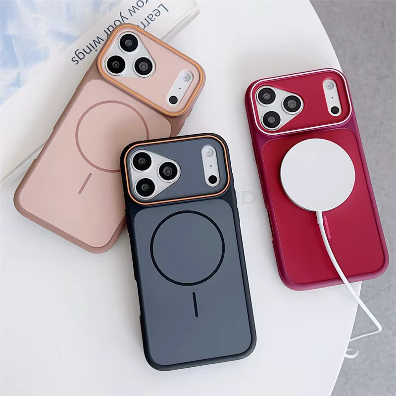 SUNWARD Magnetische Matte Stoßfeste Hülle für iPhone 12 bis 17 Pro Max Air Plus mit MagSafe Unterstützung in Schwarz - Bild 2