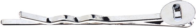 Rico Design Haarnadel aus Metall in Silber mit runder Klebefläche - Bild 1
