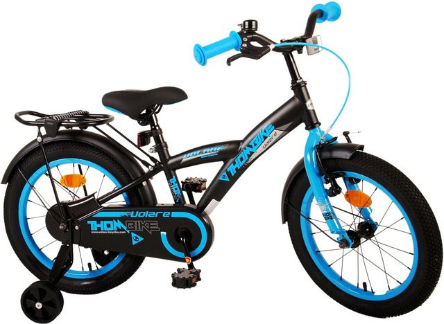 TPFSports Thombike Kinderfahrrad, 16 Zoll, Schwarz/Blau, Rücktritt + Handbremse - Bild 1