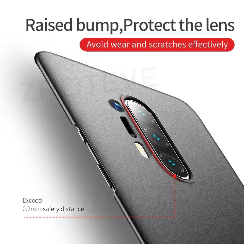 ZROTEVE Slim Matte Schutzhülle aus hartem PC für OnePlus 9, 9 Pro, 9R, 9RT, 8T und 8 in Schwarz - Bild 4