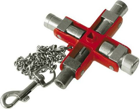 VBW SuBMaster 9 in 1 Schaltschrankschlüssel in Rot aus Zinkdruckguss - Bild 1