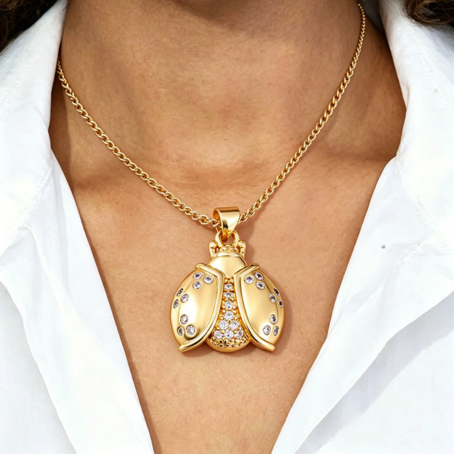 Juya Anhänger Marienkäfer, 750 Gold, Zirkonia, Unisex - Bild 1