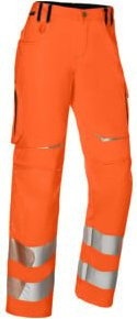 Kübler Damenhose REFLECTIQ PSA 2 Warnorange Schwarz Gr. 44 mit Cordura und EN 14404 Class 2 - Bild 1