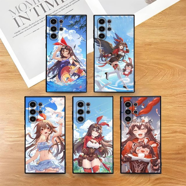 Amber Genshin Impact Handyhülle für Samsung Galaxy S25 S24 S23 S22 S21 S20 Plus 5G, Frosted Non-Slip Full Soft Cover, Multicolour - Bild 1