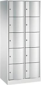 C+P Schließfachschrank Resisto mit 2 Abteilen und 10 Fächern, Farbe: Lichtgrau, B/T/H: 77,2 x 54,0 x 195,0 cm - Bild 1