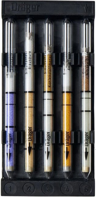 Dräger Simultantest-Set für HCl, HCN, CO, NH3 und NO2 in Schwarz - Bild 1