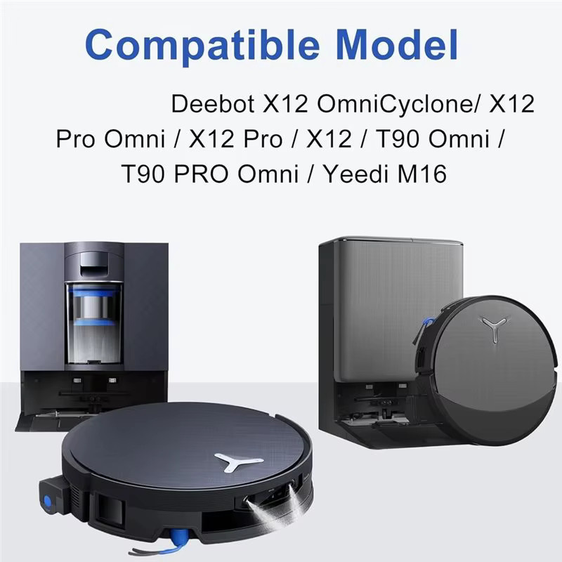 Ecovacs Staubsaugerzubehör B98A in Schwarz für Deebot X12 Omnicyclone, X12 Pro Omni, X12 Pro, X12, T90 Omni, T90 PRO Omni und Yeedi M16 - Bild 2
