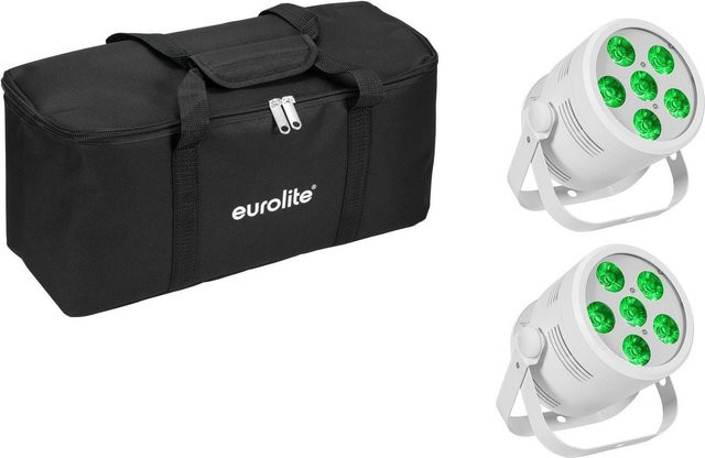 EUROLITE LED Silent Par 6 QCL Floor Set in Weiß inklusive Soft-Bag - Bild 1
