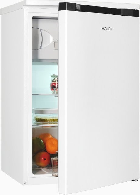 Exquisit Kühlschrank KS516-4-051C in Weiss mit LED-Innenbeleuchtung und Flaschenregal, B/T/H: 55,7 x 54,9 x 160,5 cm - Bild 1