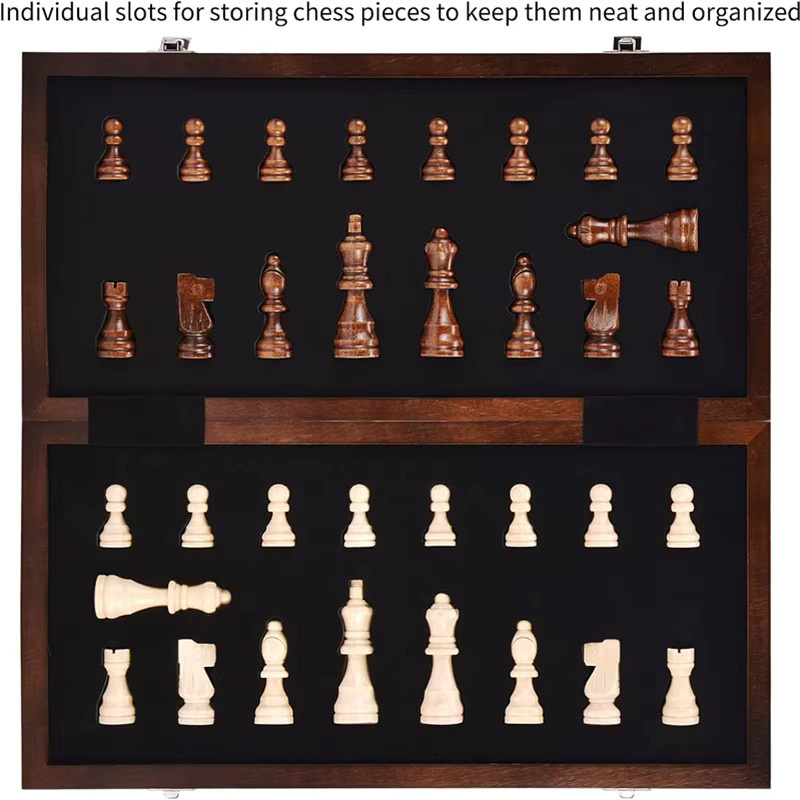 Yernea Schach, Schachbrettspiel, Holz, Natur / Holzfarben - Bild 4