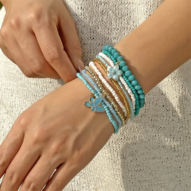 RINHOO FRIENDSHIP Schmuck-Set, Perlen, Bunt, Damen - Bild 1