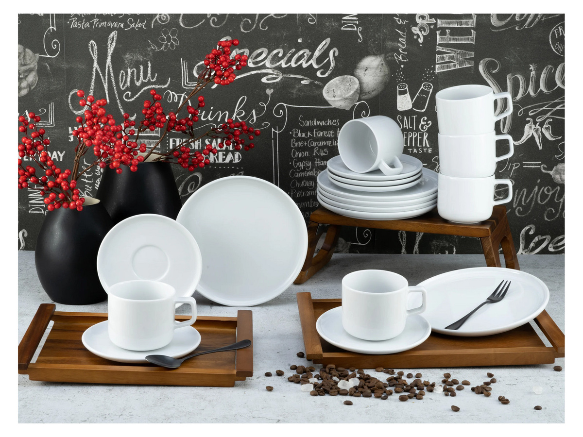 CREATABLE Kaffeeservice Chef Collection 18-teiliges Geschirrset in Weiß - Bild 2