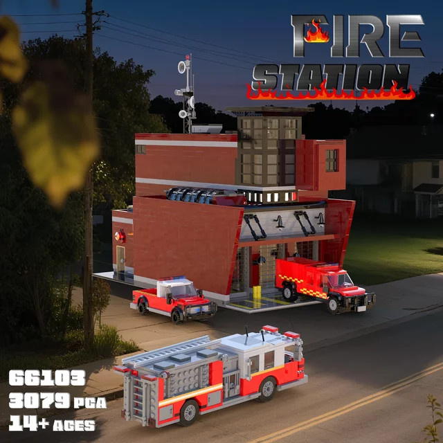 AMAZINGBLOKS Feuer Rettungs Station, Bausteine, 3079 Teile, ab 14 Jahre - Bild 1