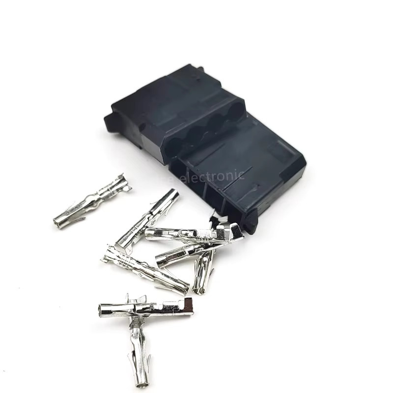 5/10 Sets 4-Positionen-Stecker mit Buchsengehäuse und Kontaktstiftklemmen für ATX/EPS-Stromanschluss, Schwarz, 5,08 mm - Bild 2