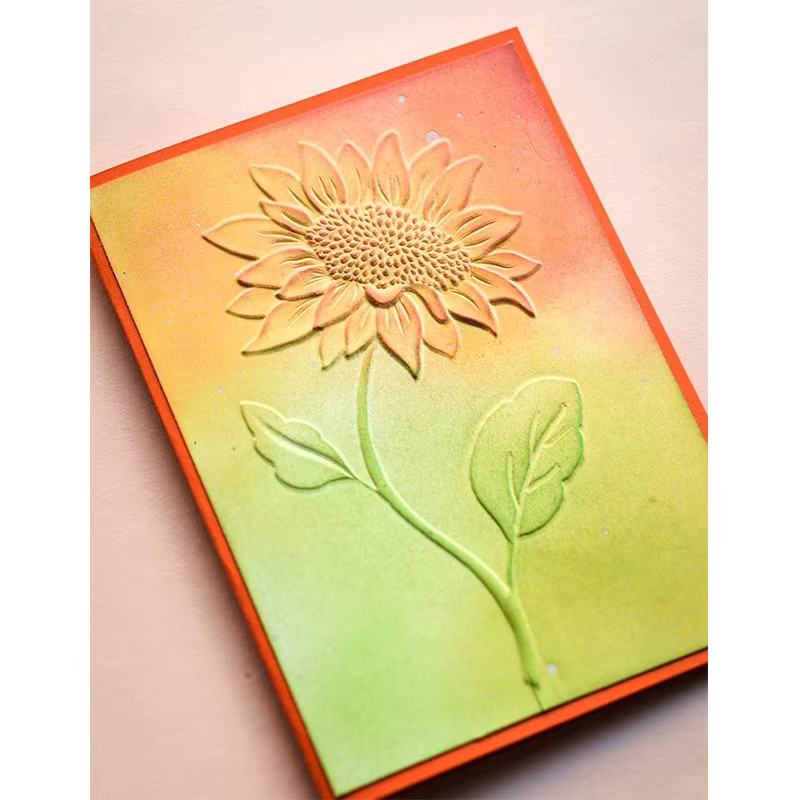 3D-geprägter Reliefordner mit Sonnenblumen-Design aus Kunststoff - Bild 3