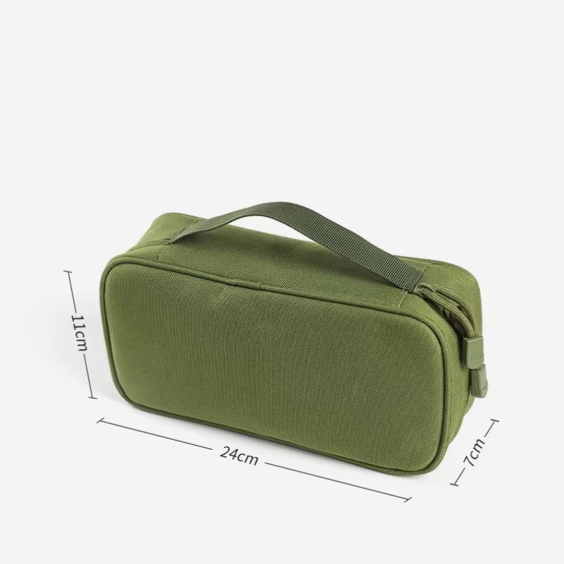 Taktische EDC Organizer Tasche für Werkzeug und Kabel in Beige, B/H/T: 24,0 x 11,0 x 7,0 cm - Bild 4