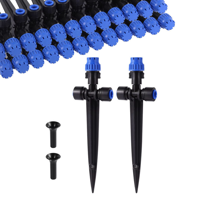 10er Set TOHONGADON 8-Loch Mikrospray-Tröpfchen-Emitter mit 180 Grad drehbarer verstellbarer Halterung für die Gartenbewässerung - Bild 2
