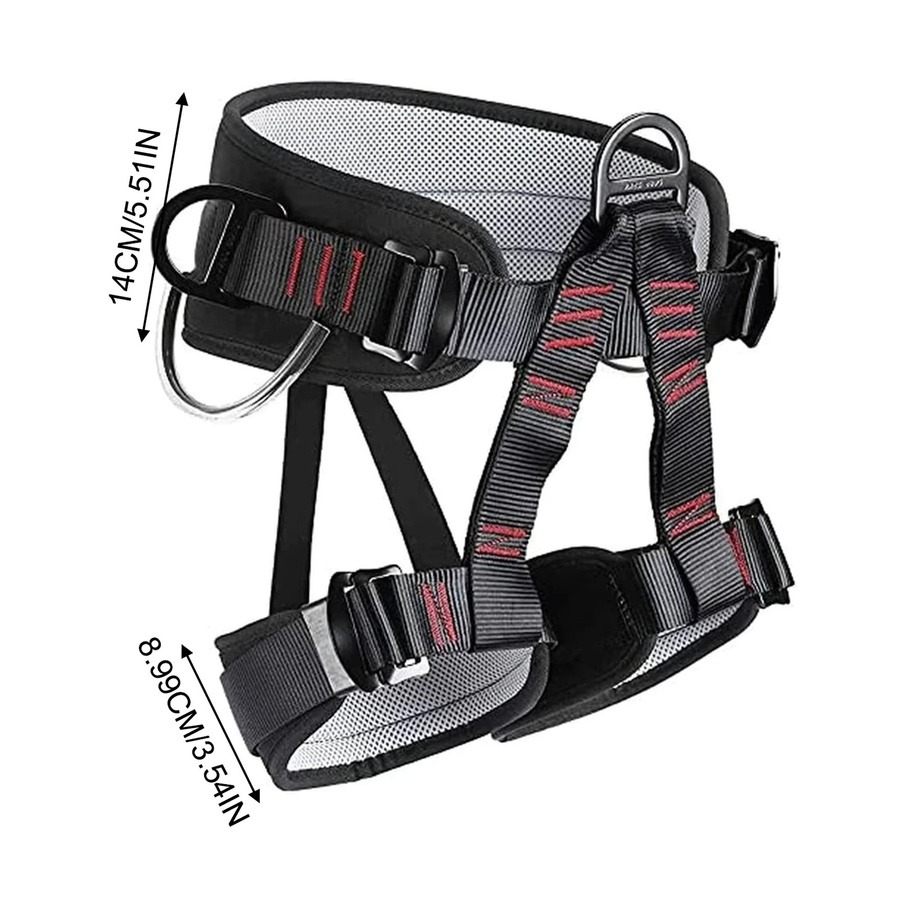 Sicherheitsgurt für Bauarbeiter als Half Body Dachgeschirr-Set mit Polsterung in Schwarz und Weiß - Bild 5