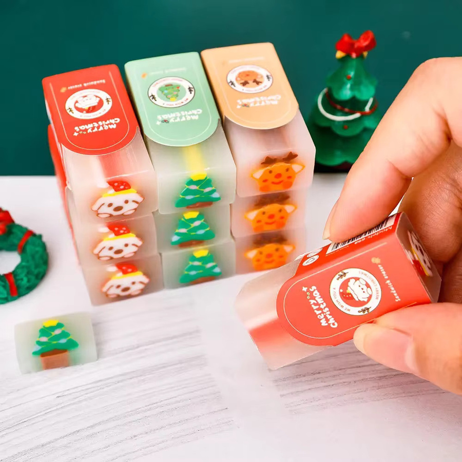 TWBEB Weihnachtliche Sandwich Radiergummis für Kinder in Mehrfarbig als Weihnachtsgeschenk - Bild 4