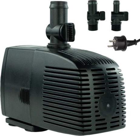 Kerry Electronics Teichpumpe Schwarz als leise Tauchpumpe für Springbrunnen und Aquarien mit 1.500 l/h, 25 W und 2,5 m Kabel
