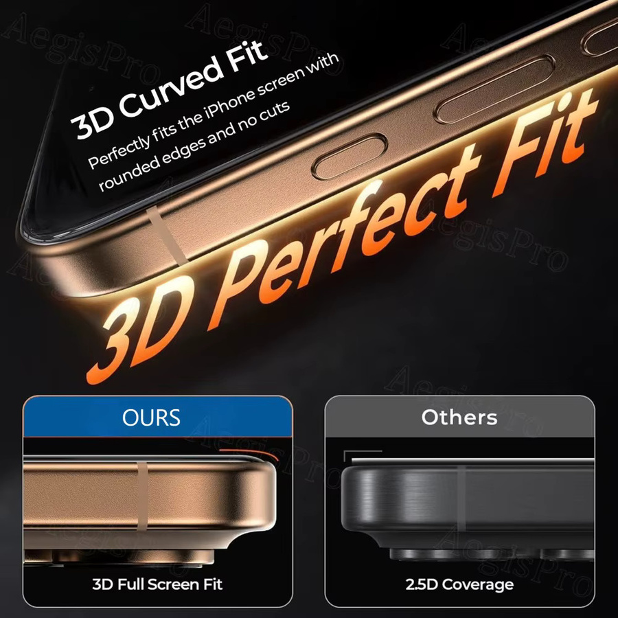 3er-Pack gehärtete Glasfolien für RealMe GT 8 Pro und GT 7 Pro, transparent, Ein-Klick-Applikation - Bild 4