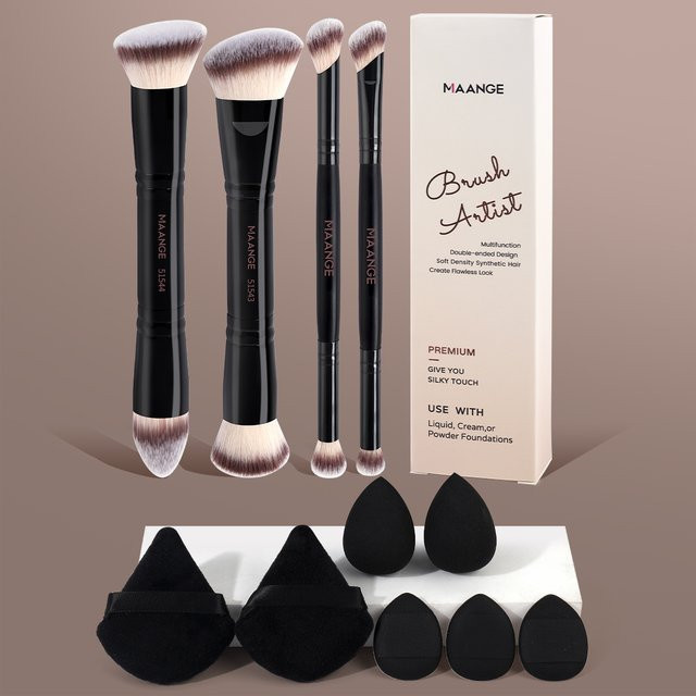 MAANGE Make-up-Pinsel-Set mit Puderquasten, Unisex - Bild 1