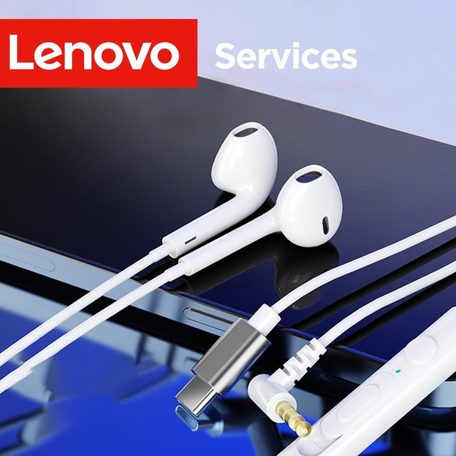 Lenovo In-Ear Kopfhörer mit Mikrofon und Geräuschunterdrückung in Weiß - Bild 1