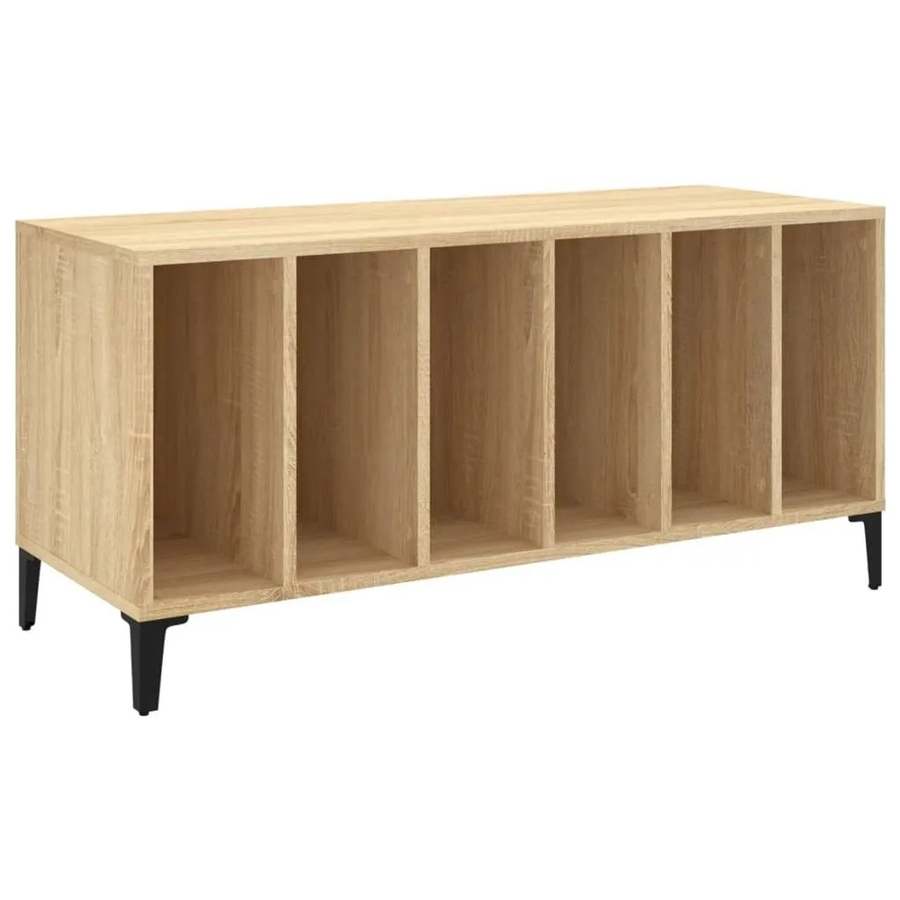 vidaXL Plattenschrank Sonoma-Eiche in Braun mit industriellem Stil, B/T/H: 100 x 38 x 48 cm - Bild 2