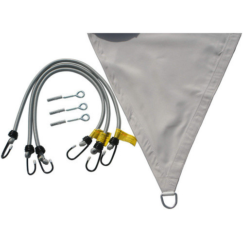 Floracord Dreiecksonnensegel aus Polyester in Silbergrau mit Regenschutz, Breite: 360 cm - Bild 4