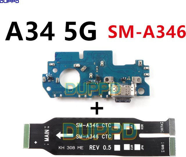 Samsung Galaxy A34 5G USB-C Ladeanschluss Dock Board Flexkabel für Modell A346B - Bild 1