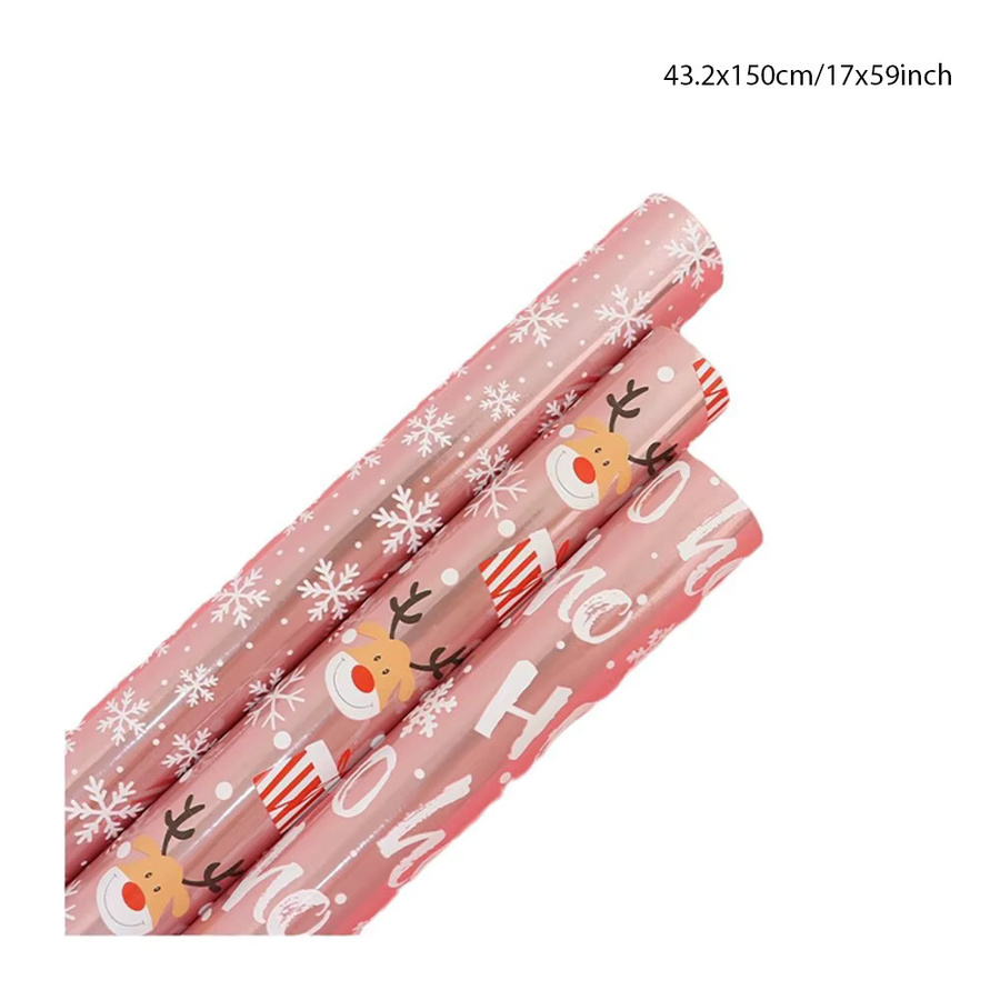 Runtowo Weihnachtsgeschenkpapier mit Weihnachtsmann und Elch Motiven für Weihnachten und Silvester - Bild 2