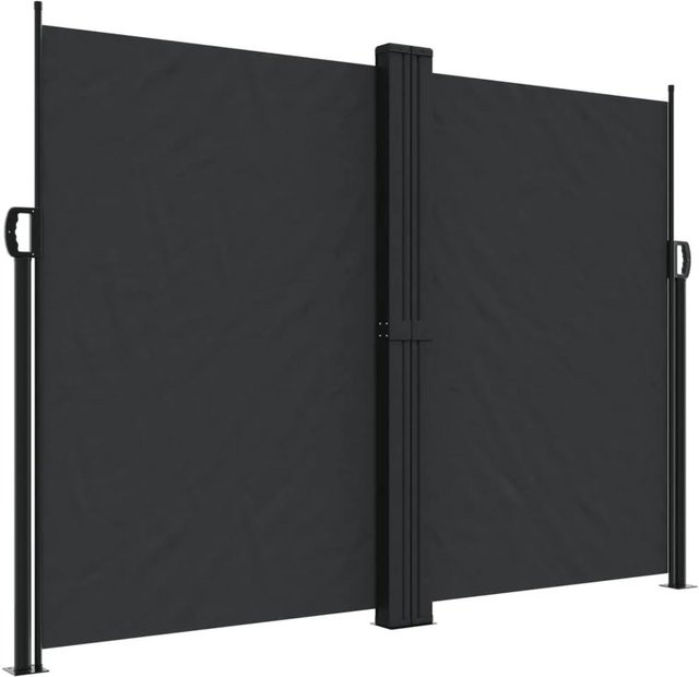 Furnicato Ausziehbare Seitenmarkise aus Polyester in Schwarz, B: 600 cm, H: 180 cm - Bild 1