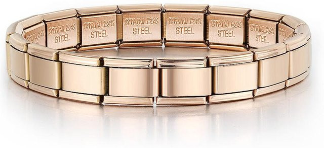 GEMOSA Charm-Armband Edelstahl, Roségold, 9mm, Unisex - Bild 1
