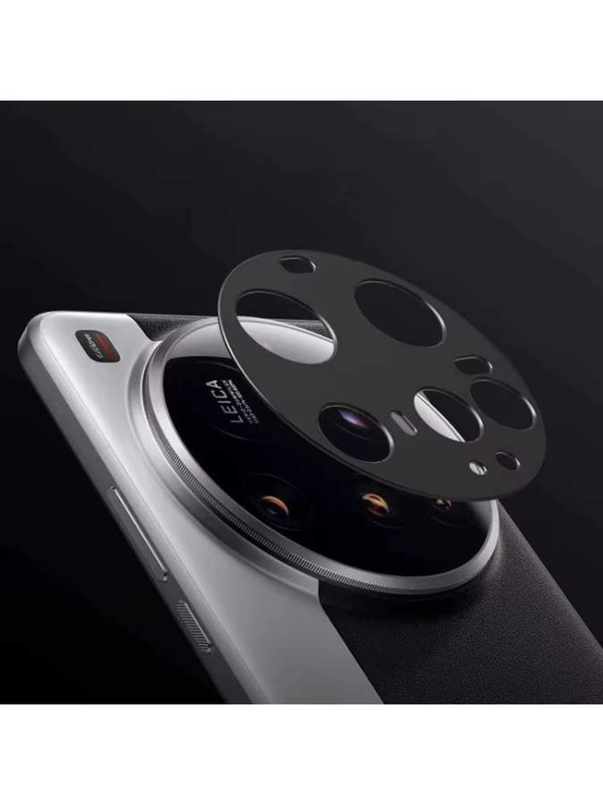 Xiaomi 15 Ultra Metall Kamera Ring mit Anti-Scratch Schutzfolie aus Aluminiumlegierung in Schwarz - Bild 4