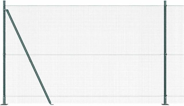 vidaXL Zaunpfosten aus Stahl und PVC in Grün, quadratisch, Höhe: 150 cm, Breite: 1,6 cm, Tiefe: 1,6 cm - Bild 1