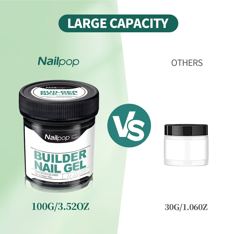 Nailpop Builder Nagelgel, Milchig, Glänzend, 100g - Bild 3