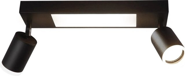 NETTLIFE Deckenstrahler aus Metall in Schwarz, moderner LED-Deckenstrahler mit verstellbarem Design für GU10 Leuchtmittel - Bild 1