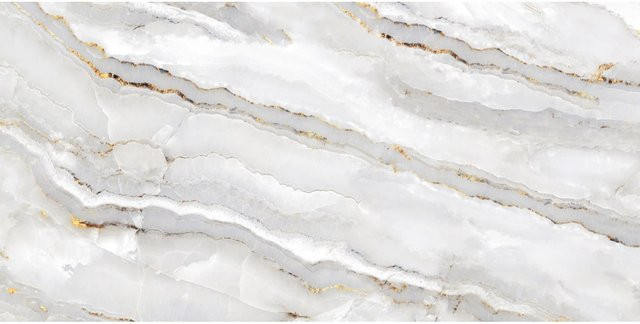 United Tile Bodenfliese Feinsteinzeug Alabaster Cleo Light in Weiß und Grau mit Marmoroptik, poliert, B/H: 60 x 120 cm - Bild 1