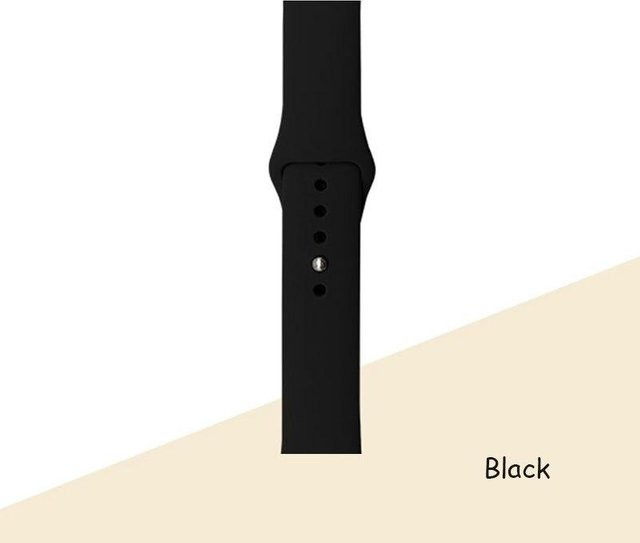 MY-CASE Uhrenarmband Silikon, Schwarz, Unisex - Bild 1